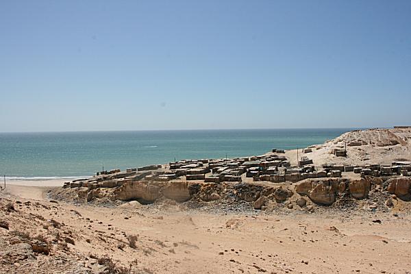 Village de pêcheurs au nord de Dakhla