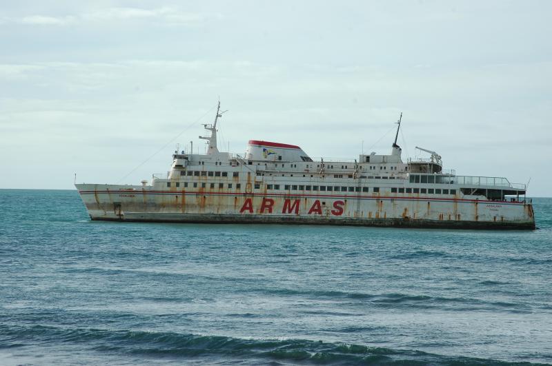 Un bateau échoué près de Tarfaya