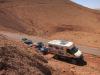 Les montures au repos pendant la visite d'une mine de malachite